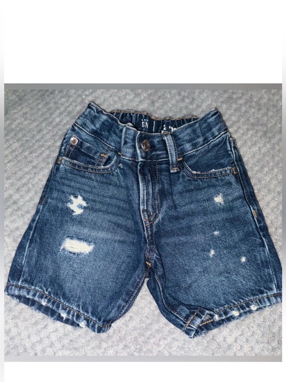 Gap Boys Distressed Denim Shorts Size 2T Adjustable Waist